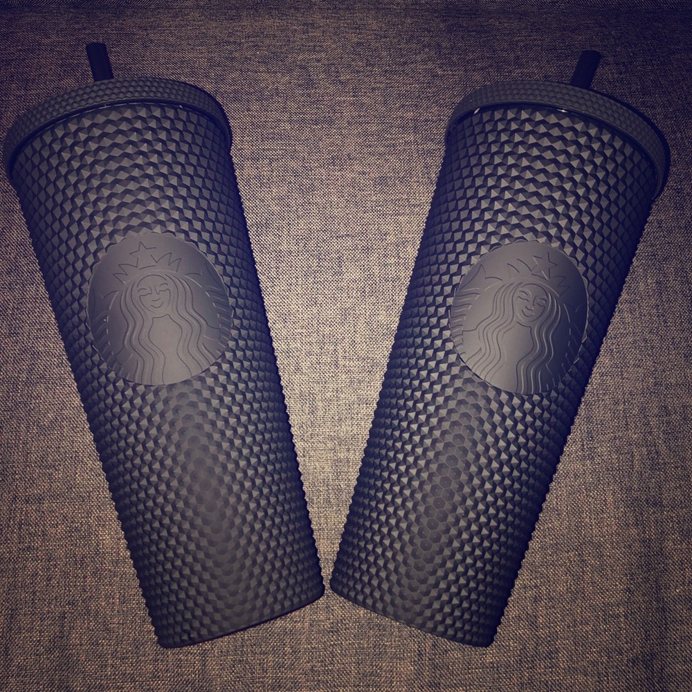 TWO NEW WITH TAGS Starbucks Black Cup Studded 2019